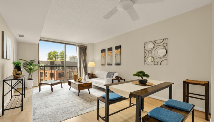 Staged home interior Washington DC by Harvard Home Services professional staging