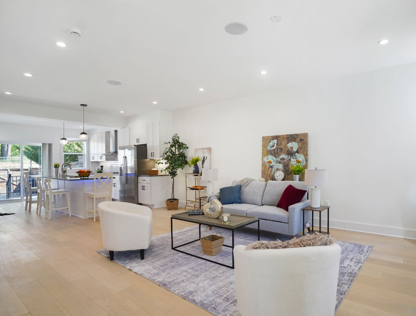 Professional home staging Washington DC living room by Harvard Home Services